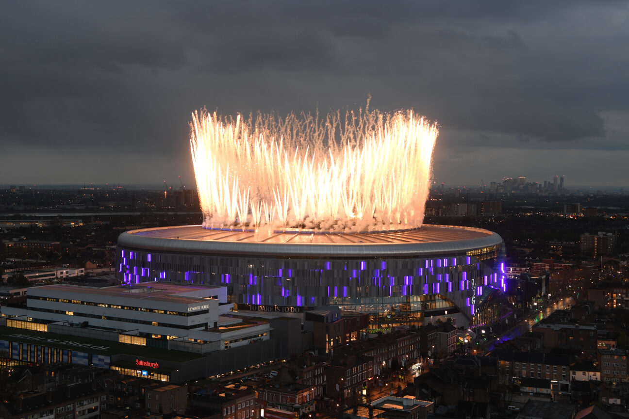 LONDON, ENGLAND - APRIL 03: A general view ahead of the Premier League match between Tottenham Hotspur and Crystal Palace at Tottenham Hotspur Stadium on April 03, 2019 in London, United Kingdom. (Photo by Tottenham Hotspur FC/Tottenham Hotspur FC via Getty Images)